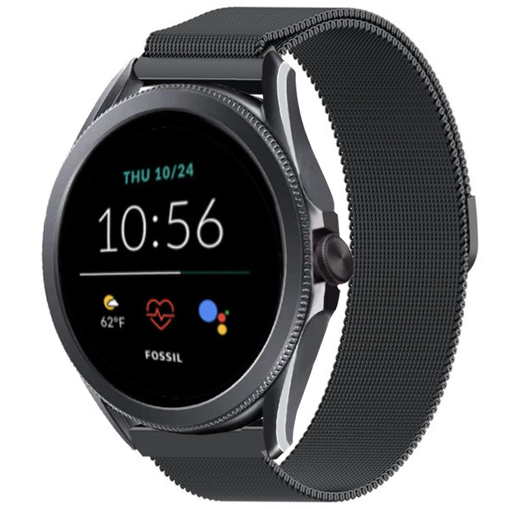 Strap-it® Strap-it Fossil Gen 5e Milanese Armband (Schwarz) Strap-it® Strap-it Fossil Gen 5e Milanese Armband (Schwarz)