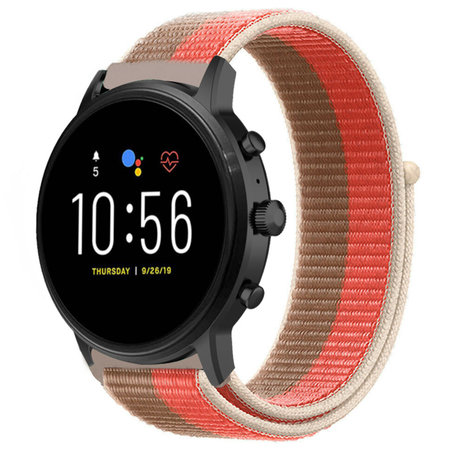 Strap-it® Strap-it Fossil Gen 5 Nylon Armband (Rosa Pomelo)