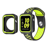 Strap-it® Apple Watch 7 Sportarmband + TPU-Hülle (Schwarz/Gelb) Strap-it® Apple Watch 7 Sportarmband + TPU-Hülle (Schwarz/Gelb)