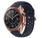 Strap-it® Strap-it Samsung Galaxy Watch 3 - 41mm Silikonarmband mit Löchern (Dunkelblau)