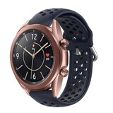 Strap-it® Samsung Galaxy Watch 3 - 41mm Silikonarmband mit Löchern (Dunkelblau) Strap-it® Samsung Galaxy Watch 3 - 41mm Silikonarmband mit Löchern (Dunkelblau)