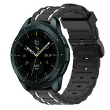 Strap-it® Samsung Galaxy Watch 42mm Sport Schnallenarmband (Schwarz/Weiß) Strap-it® Samsung Galaxy Watch 42mm Sport Schnallenarmband (Schwarz/Weiß)