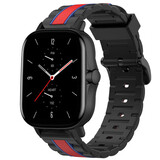 Strap-it® Amazfit GTS 2 Special Edition Armband (Schwarz/Rot) Strap-it® Amazfit GTS 2 Special Edition Armband (Schwarz/Rot)