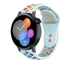 Strap-it® Huawei Watch GT 3 42mm Sportarmband (Hellblau/Bunt) Strap-it® Huawei Watch GT 3 42mm Sportarmband (Hellblau/Bunt)
