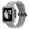 Strap-it® Strap-it Xiaomi Mi Watch Lite Silikonarmband mit Rahmen (Grau) Strap-it® Strap-it Xiaomi Mi Watch Lite Silikonarmband mit Rahmen (Grau)