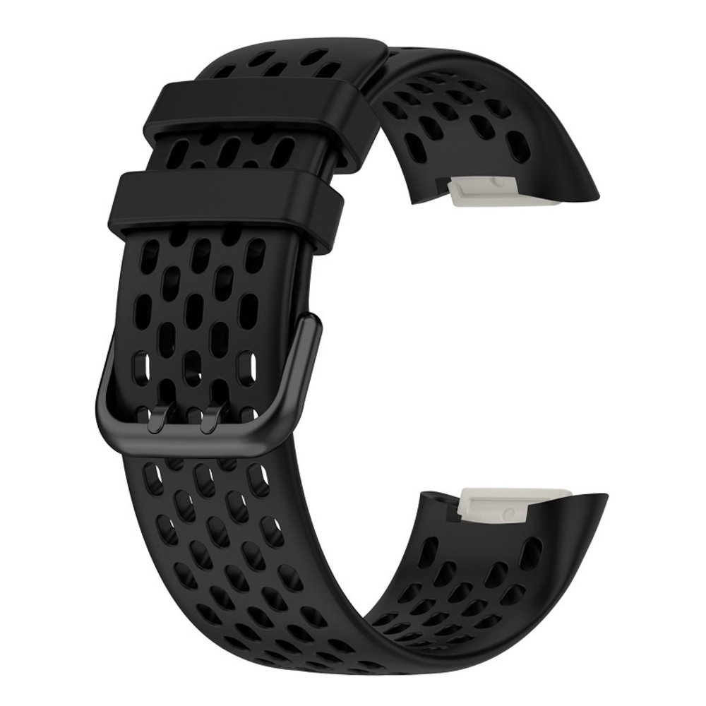 Strap-it® Strap-it Fitbit Charge 5 Silikonarmband mit Löchern (Schwarz) Strap-it® Strap-it Fitbit Charge 5 Silikonarmband mit Löchern (Schwarz)