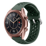 Strap-it® Samsung Galaxy Watch 3 - 41mm Silikonarmband mit Löchern (Armeegrün) Strap-it® Samsung Galaxy Watch 3 - 41mm Silikonarmband mit Löchern (Armeegrün)