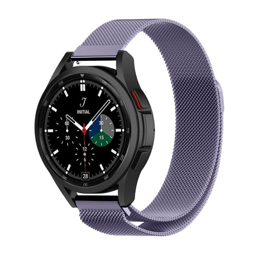 Strap-it® Strap-it Samsung Galaxy Watch 4 Classic 46mm Milanese Armband (Hellviolett)