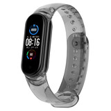 Strap-it® Xiaomi Mi Band 3/4 Sonnenverfärbendes Kristallband (Schwarz-Transparent)
