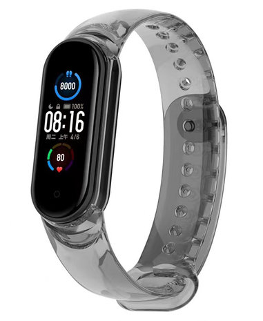 Strap-it® Strap-it Xiaomi Mi Band 3/4 Sonnenverfärbendes Kristallband (Schwarz-Transparent) Strap-it® Strap-it Xiaomi Mi Band 3/4 Sonnenverfärbendes Kristallband (Schwarz-Transparent)