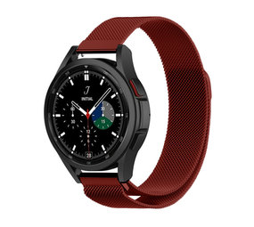 Strap-it® Samsung Galaxy Watch 4 Classic 42mm Milanese Armband (Rot) Strap-it® Samsung Galaxy Watch 4 Classic 42mm Milanese Armband (Rot)