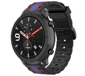 Strap-it® Xiaomi Amazfit GTR Special Edition Armband (Schwarz/Blau) Strap-it® Xiaomi Amazfit GTR Special Edition Armband (Schwarz/Blau)