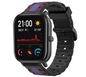 Strap-it® Xiaomi Amazfit GTS Special Edition Armband (Schwarz/Blau) Strap-it® Xiaomi Amazfit GTS Special Edition Armband (Schwarz/Blau)