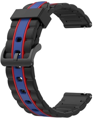 Strap-it® Strap-it Xiaomi Amazfit GTS Special Edition Armband (Schwarz/Blau) Strap-it® Strap-it Xiaomi Amazfit GTS Special Edition Armband (Schwarz/Blau)