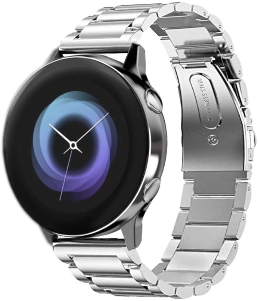 Strap-it® Strap-it Samsung Galaxy Watch Active Titanarmband (Silber)