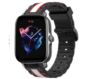 Strap-it® Amazfit GTS 3 Special Edition Armband (Schwarz/Weiß) Strap-it® Amazfit GTS 3 Special Edition Armband (Schwarz/Weiß)