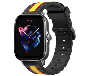 Strap-it® Amazfit GTS 3 Special Edition Armband (Schwarz/Gelb) Strap-it® Amazfit GTS 3 Special Edition Armband (Schwarz/Gelb)