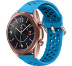 Strap-it® Strap-it Samsung Galaxy Watch 3 - 41mm Silikonarmband mit Löchern (Hellblau)