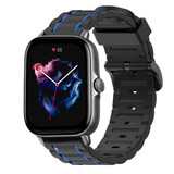 Strap-it® Amazfit GTS 3 Sport Schnallenarmband (Schwarz/Blau) Strap-it® Amazfit GTS 3 Sport Schnallenarmband (Schwarz/Blau)