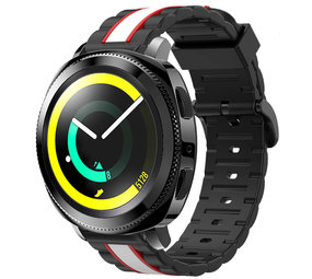 Strap-it® Samsung Gear Sport Special Edition Armband (Schwarz/Weiß) Strap-it® Samsung Gear Sport Special Edition Armband (Schwarz/Weiß)