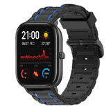 Strap-it® Xiaomi Amazfit GTS Sport Schnallenarmband (Schwarz/Blau) Strap-it® Xiaomi Amazfit GTS Sport Schnallenarmband (Schwarz/Blau)