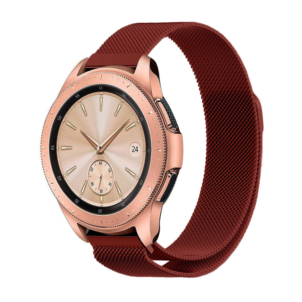 Strap-it® Strap-it Samsung Galaxy Watch 42mm Milanese Armband (Rot)