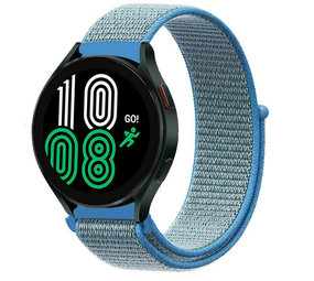 Strap-it® Samsung Galaxy Watch 4 44mm Nylon Armband (Blau) Strap-it® Samsung Galaxy Watch 4 44mm Nylon Armband (Blau)