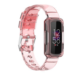 Strap-it® Fitbit Luxe Clear TPU-Armband (Transparent-Pink) Strap-it® Fitbit Luxe Clear TPU-Armband (Transparent-Pink)