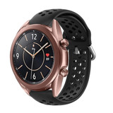 Strap-it® Samsung Galaxy Watch 3 - 41mm Silikonarmband mit Löchern (Schwarz) Strap-it® Samsung Galaxy Watch 3 - 41mm Silikonarmband mit Löchern (Schwarz)
