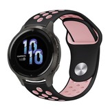 Strap-it® Garmin Venu 2s Sportarmband - 40mm -  Schwarz/Rosa Strap-it® Garmin Venu 2s Sportarmband - 40mm -  Schwarz/Rosa