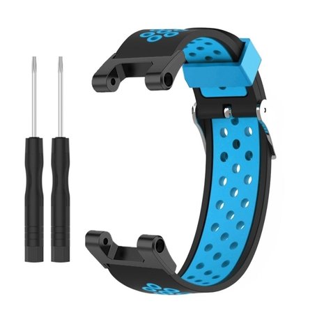 Strap-it® Strap-it Amazfit T-Rex (Pro) Sportarmband (Schwarz/Blau) Strap-it® Strap-it Amazfit T-Rex (Pro) Sportarmband (Schwarz/Blau)