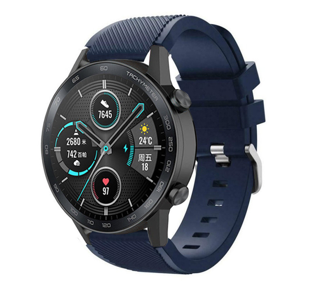 Strap-it® Strap-it Honor Magic Watch 2 Silikonarmband (Dunkelblau)