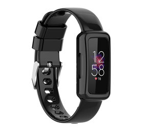 Strap-it® Fitbit Luxe Clear TPU-Armband (Schwarz) Strap-it® Fitbit Luxe Clear TPU-Armband (Schwarz)