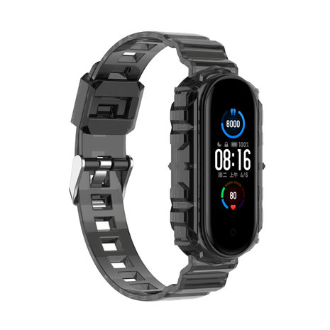 Strap-it® Strap-it Xiaomi Mi Band 6 Clear TPU-Armband (Transparent-Schwarz) Strap-it® Strap-it Xiaomi Mi Band 6 Clear TPU-Armband (Transparent-Schwarz)