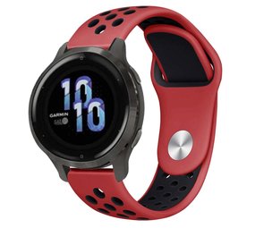 Strap-it® Garmin Venu 2s 40mm Sportarmband (Rot/Schwarz) Strap-it® Garmin Venu 2s 40mm Sportarmband (Rot/Schwarz)