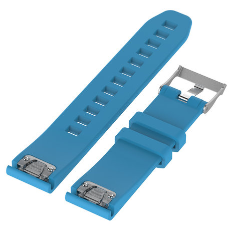 Strap-it® Strap-it Garmin Fenix 5x/6x glänzendes Silikonarmband (Hellblau) Strap-it® Strap-it Garmin Fenix 5x/6x glänzendes Silikonarmband (Hellblau)