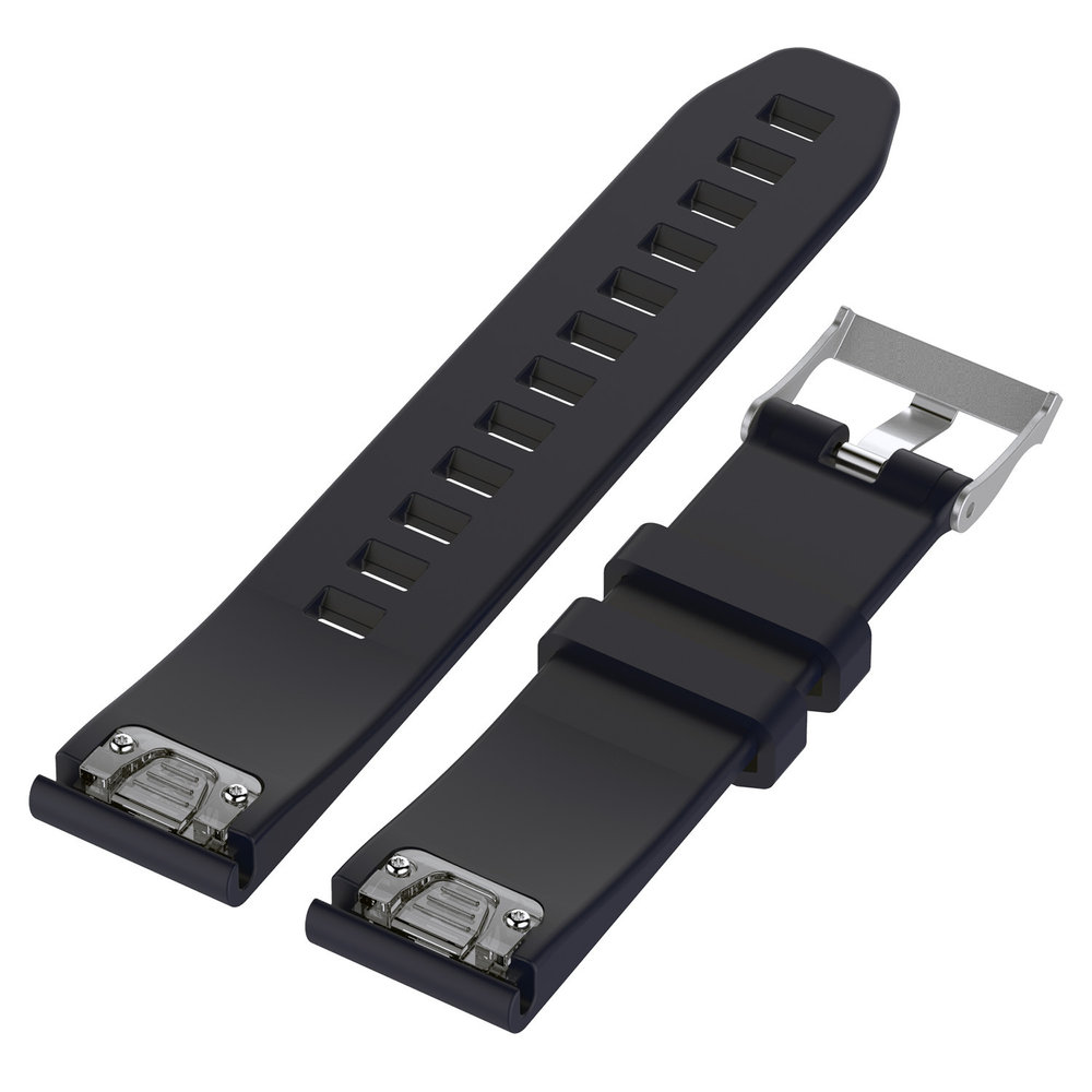 Strap-it® Strap-it Garmin Fenix 5/6 glänzendes Silikonarmband (Dunkelblau) Strap-it® Strap-it Garmin Fenix 5/6 glänzendes Silikonarmband (Dunkelblau)