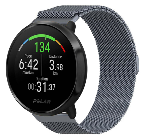 Strap-it® Strap-it Polar Vantage M Milanese Armband (Space Grey) Strap-it® Strap-it Polar Vantage M Milanese Armband (Space Grey)