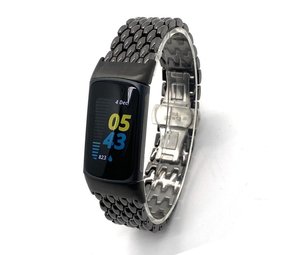 Strap-it® Fitbit Charge 5 Drache Stahlarmband (Schwarz) Strap-it® Fitbit Charge 5 Drache Stahlarmband (Schwarz)