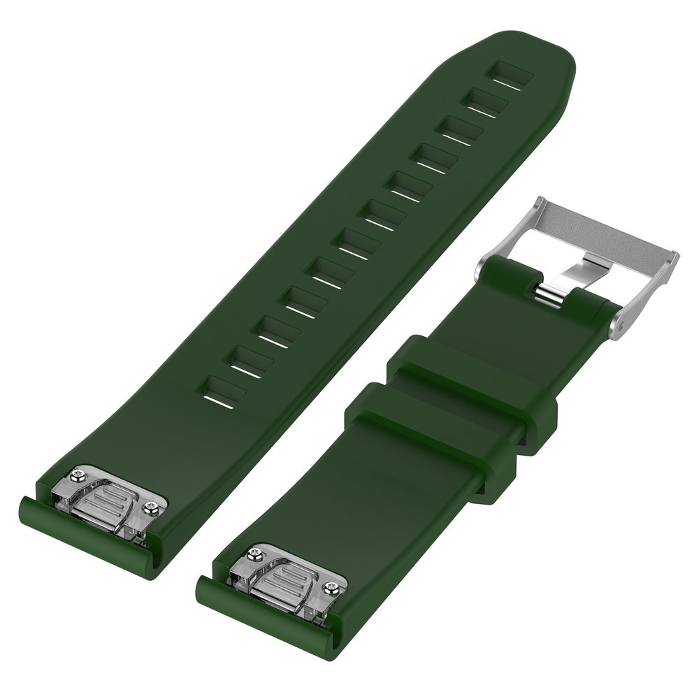 Strap-it® Strap-it Garmin Fenix 5x/6x glänzendes Silikonarmband (Armeegrün) Strap-it® Strap-it Garmin Fenix 5x/6x glänzendes Silikonarmband (Armeegrün)