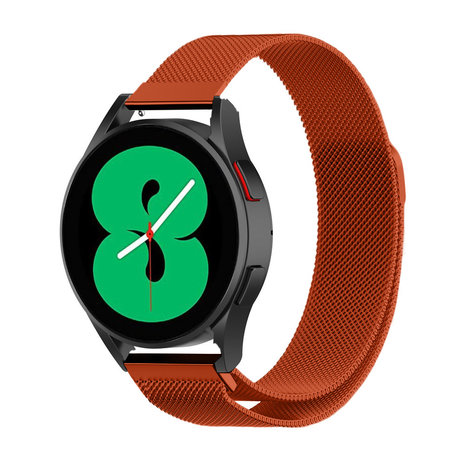 Strap-it® Strap-it Samsung Galaxy Watch 4 - 40mm Milanese Armband (Orange)