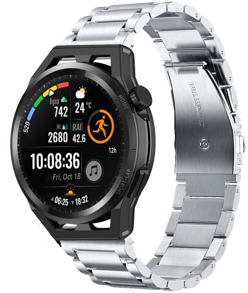 Strap-it® Strap-it Huawei Watch GT Runner Titanarmband (Silber)