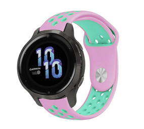 Strap-it® Garmin Venu 2s 40mm Sportarmband (Rosa/Aqua) Strap-it® Garmin Venu 2s 40mm Sportarmband (Rosa/Aqua)