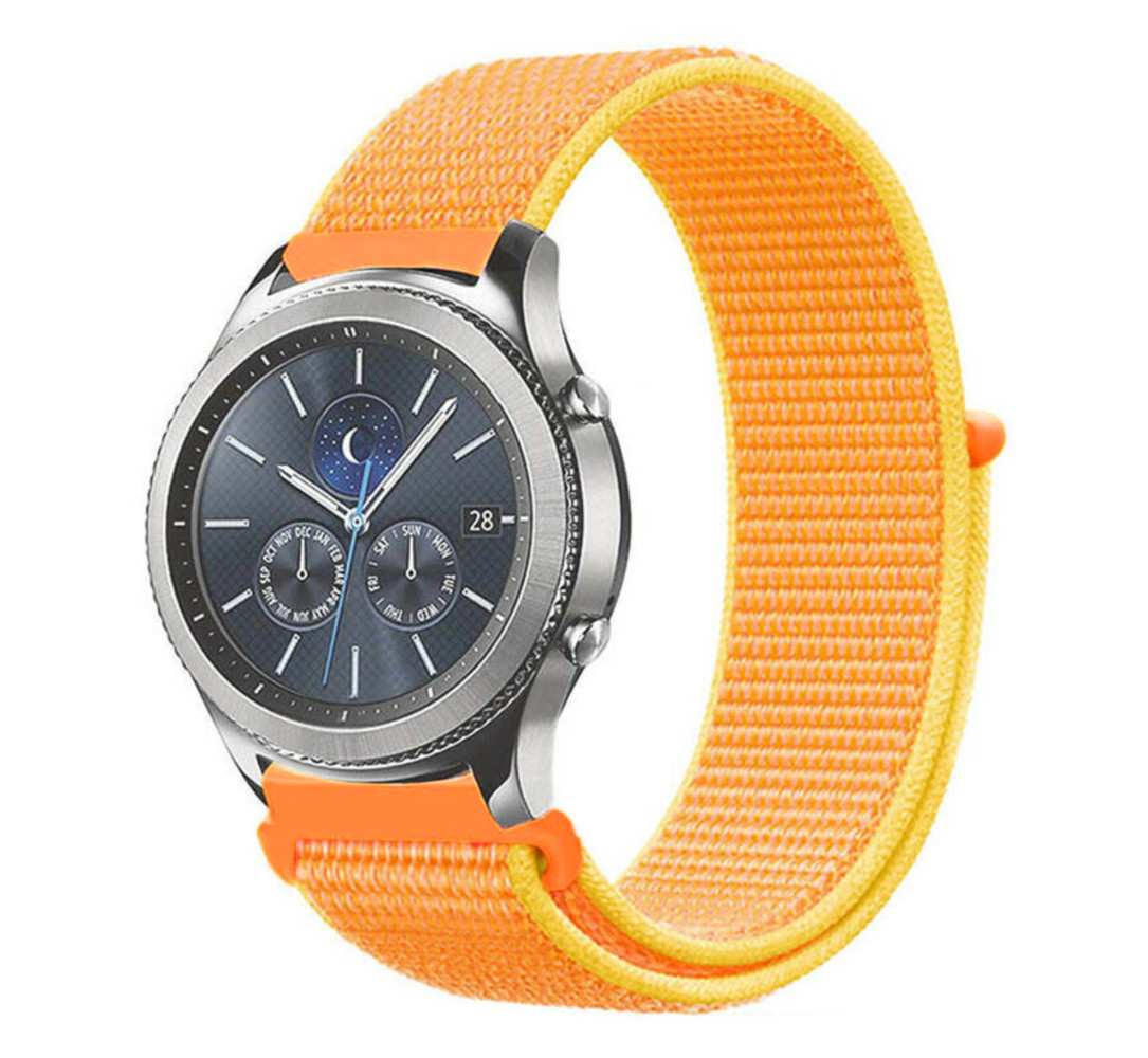 Strap-it® Strap-it Samsung Gear S3 Nylon Armband (Orange/Gelb)
