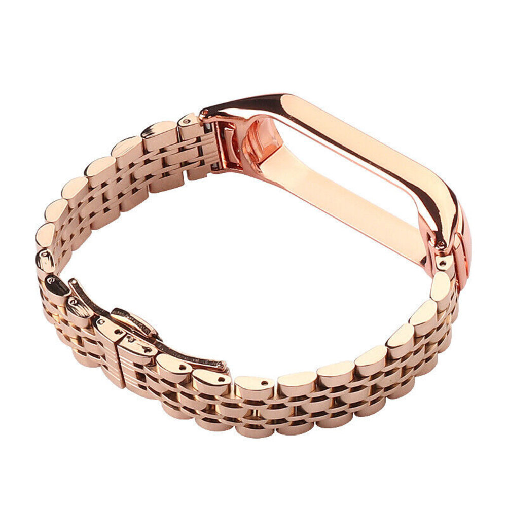 Strap-it® Strap-it Xiaomi Mi Band 7 Metallarmband (Rosagold)