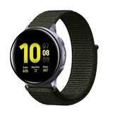 Strap-it® Samsung Galaxy Watch Active Nylon Armband (Dunkelgrün) Strap-it® Samsung Galaxy Watch Active Nylon Armband (Dunkelgrün)