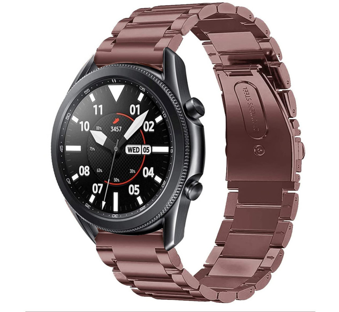 Strap-it® Strap-it Samsung Galaxy Watch 3 45mm Stahlarmband (Bronze-Gold) Strap-it® Strap-it Samsung Galaxy Watch 3 45mm Stahlarmband (Bronze-Gold)