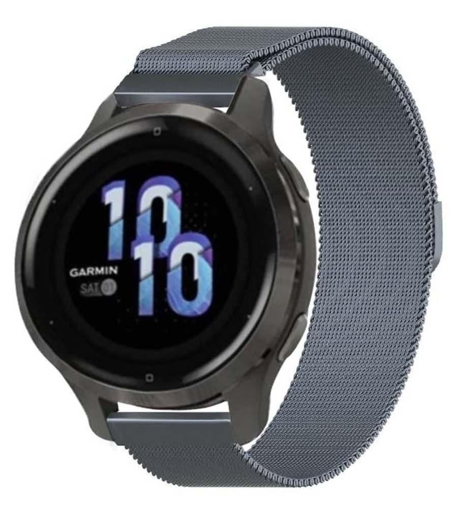 Strap-it® Strap-it Garmin Venu 2s 40mm Milanese Armband (Grau) Strap-it® Strap-it Garmin Venu 2s 40mm Milanese Armband (Grau)