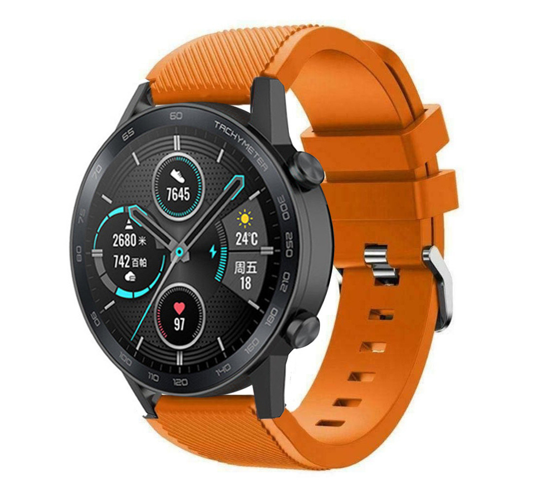 Strap-it® Strap-it Honor Magic Watch 2 Silikonarmband (Orange)