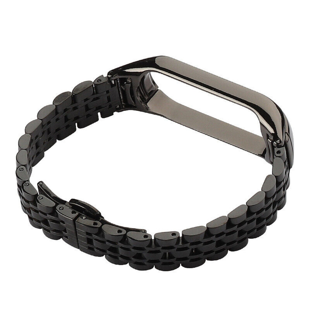Strap-it® Strap-it Xiaomi Mi Band 7 Metallarmband (Schwarz)